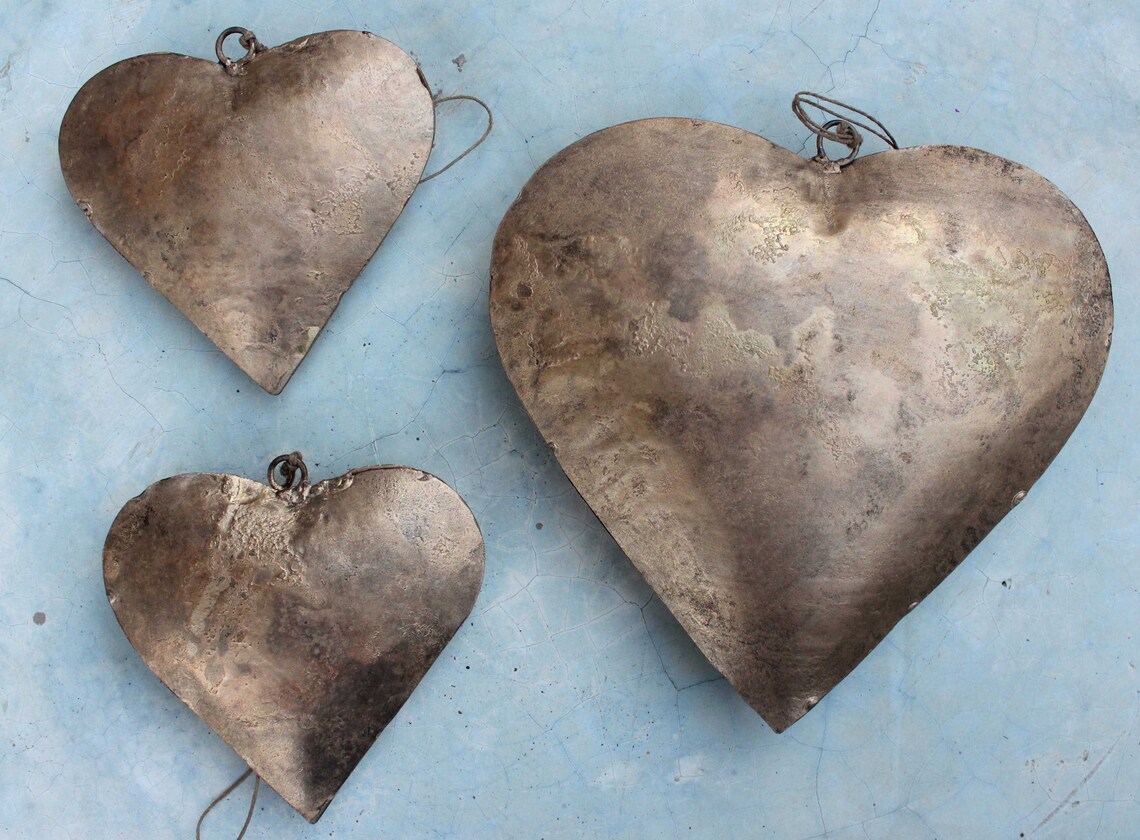 Indian Metal Heart Wall Hanging Ornaments Valentine Gifts Etsy
