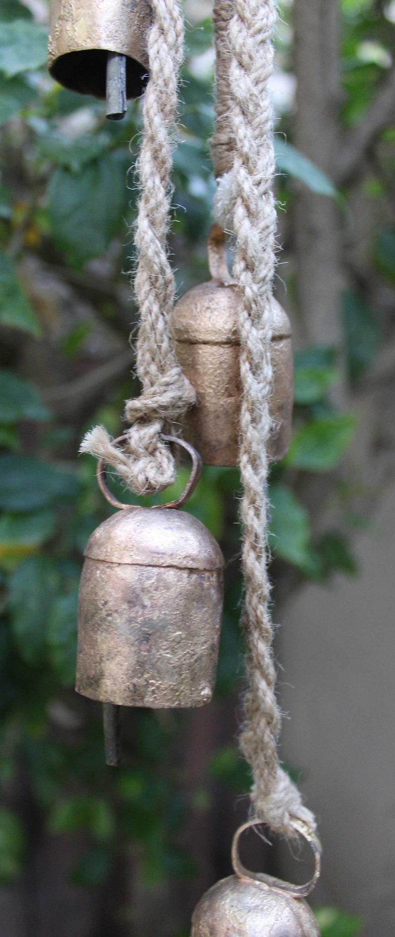 4 Vintage Bells Hanging Chime Mobile String Decoration 62 Cm Etsy