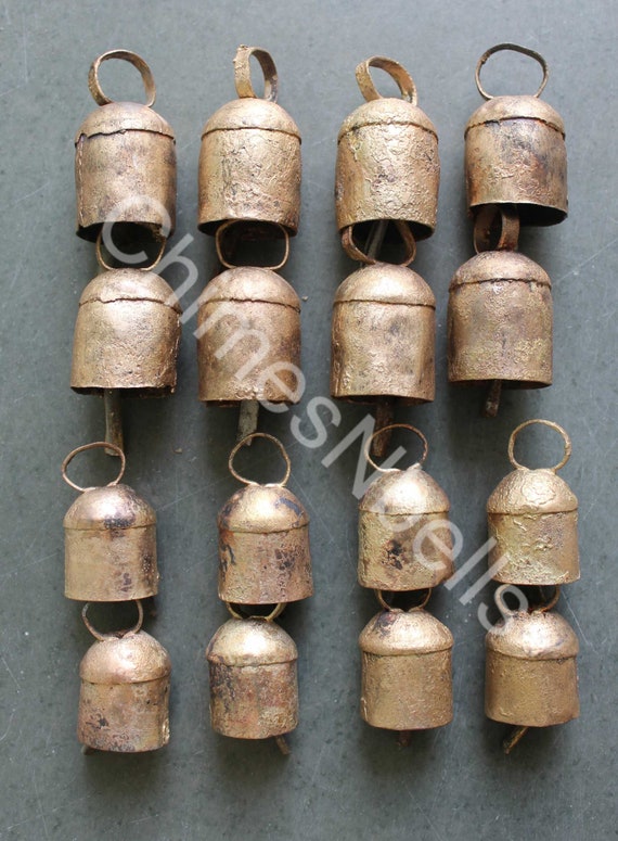 Buy Rounded Top Recycled Iron Tin Vintage Cow Bells Antique Look 16 Pieces  Lot Indian Metal Crafts Online in India 