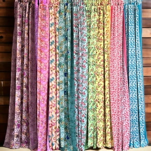 Pannelli per tende in seta hippie hippy boho, tende floreali arcobaleno, decorazioni boho, tende trasparenti, da appendere alla parete, decorazioni per dormitori, dimensioni 84&quot; x 44&quot; pollici