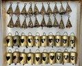 Handmade Rustic Iron Jingle Bells, Heart & Cone Ornaments