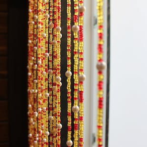 Bohemian Curtain , Glass Beads , Beaded Curtain , Hippy Curtain for Doorways , Bell Strings , Glass Beads Strands , Gemstones Height 76&quot;Inch