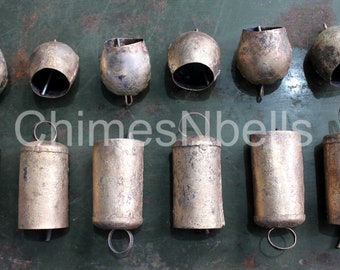 One Dozen Shabby Chic Rustic Iron Tin Bells Dome and Mug shape Loose Bells supply DIY