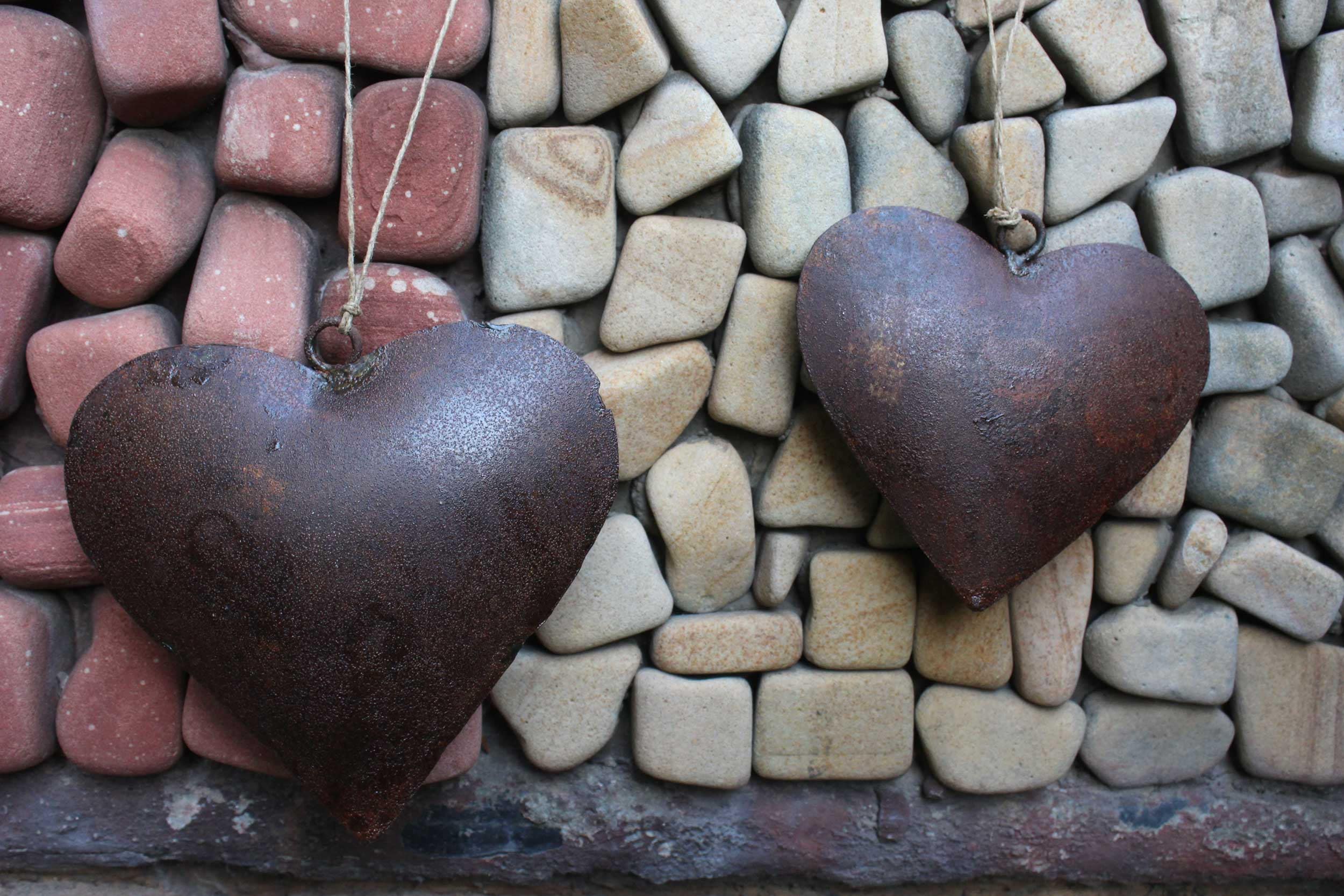 Antique Rustic Metal Heart Wall Hanging Ornaments Gifts Etsy