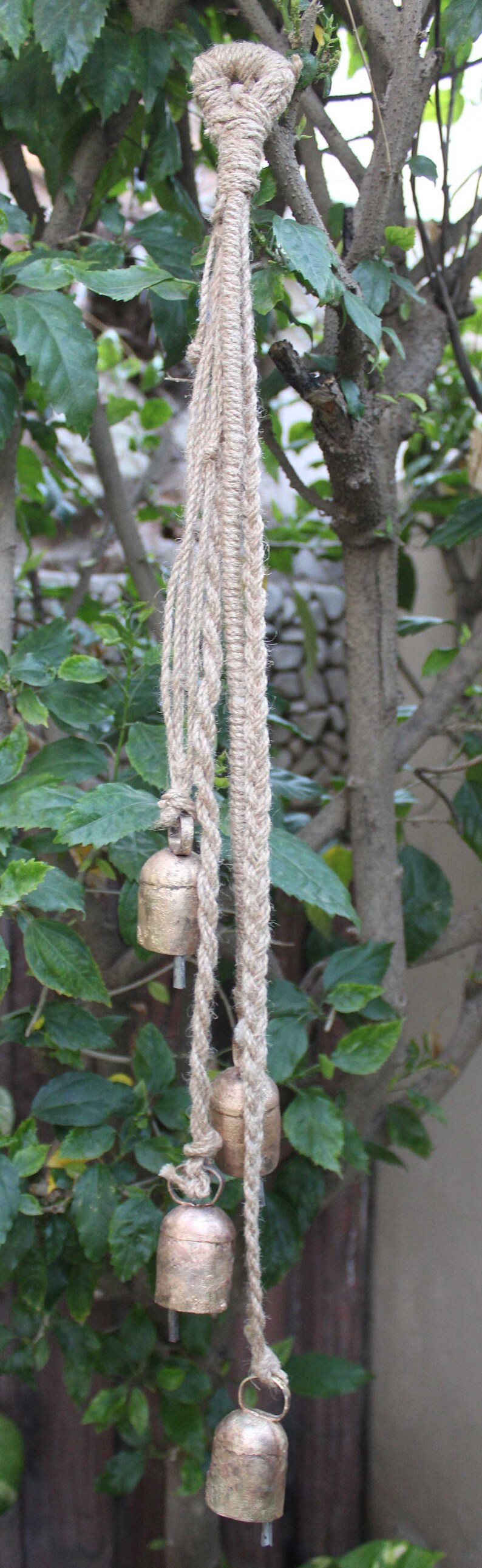 4 Vintage Bells Hanging Chime Mobile String Decoration 62 Cm Etsy India