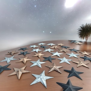 Handmade Rustic Metal Vintage Barn Stars 5&quot; Inch Wall Art Antique Metal Rustic Finish Farmhouse Country Décor