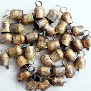 Vintage Rounded Top Recycled Iron Tin Cow Bells 2 Inches Height 50 Pcs