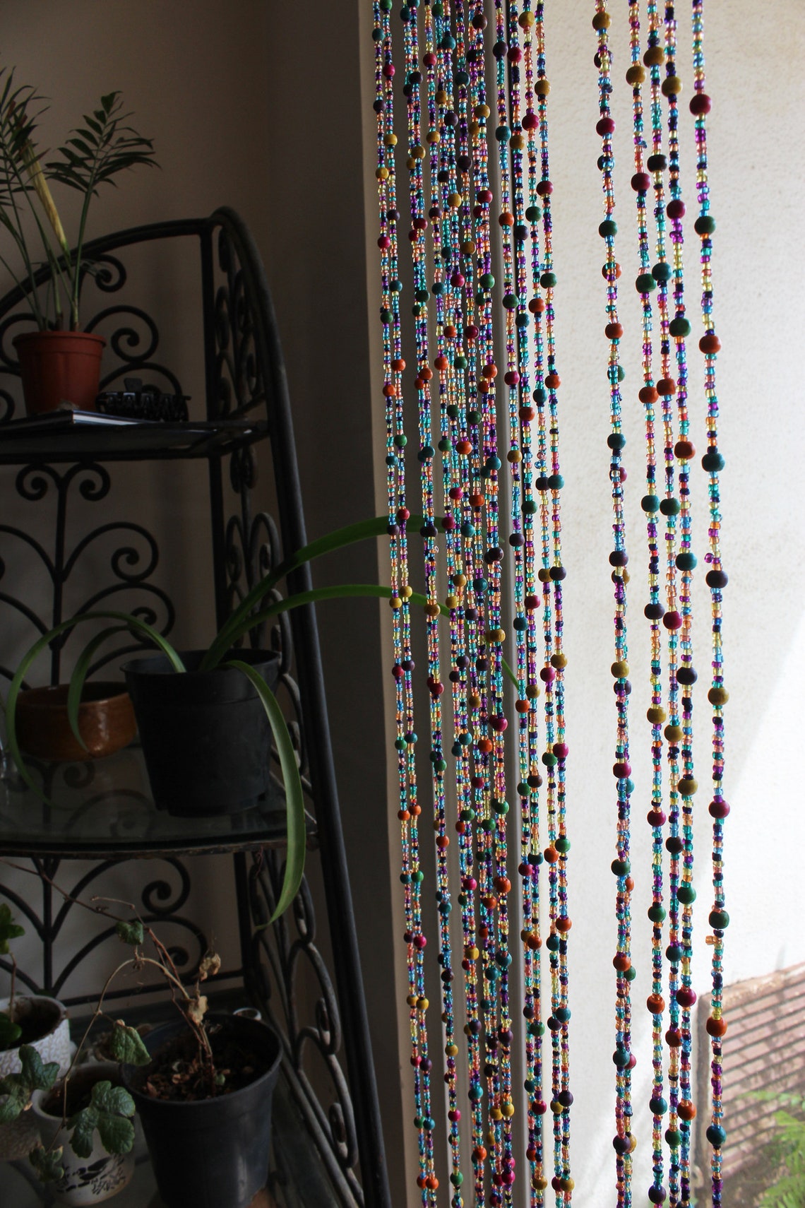 Bohemian Hippy Beaded Curtain for Doorways Multicolour Glass Etsy UK