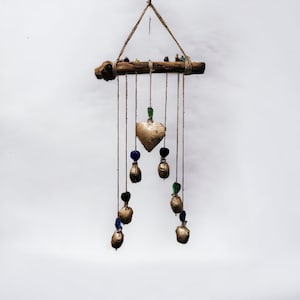 Handmade Heart Love Hanging Chime Sun catcher Multi colour Bohemian Wind chime Garden Decoration