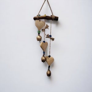 Handmade Heart Love Hanging Chime Sun catcher Multi colour Bohemian Wind chime Garden Decoration