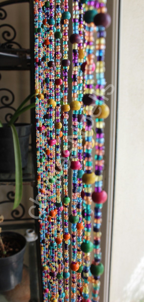 38 inch large boho wood beads