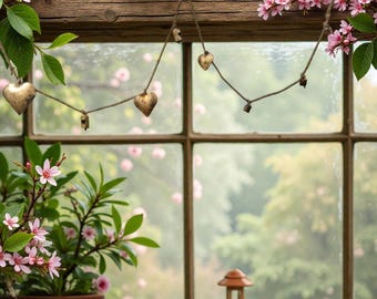 Recycled Iron 3 Metal Heart Love Bells Hanging Chime Decoration Love Gifts Rustic Farmhouse country Barn Decoration 250 cm Length