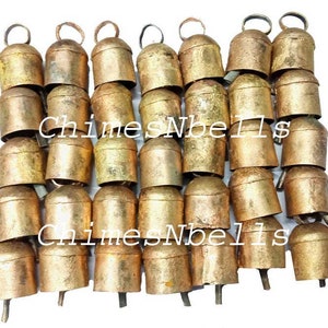Shabby Chic Rounded Top Recycled Iron Tin Cow Bells  2&quot; Inches Height 3 Dozen ( 36 Pieces )