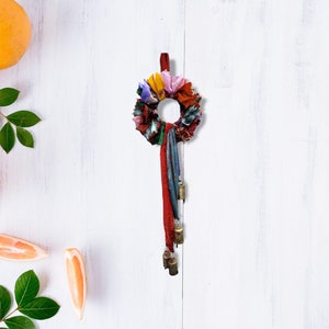 11 Vintage Tin Bells Hanging Chime Mobile String Garden Hippie Outdoor Patio Bohemian Decoration Wind chime 60 cm Length