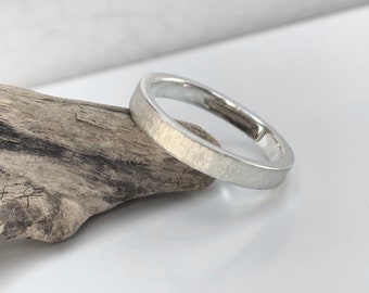 Argentium Silver Stardust Ring, Recycled Silver Unisex Ring, Sparkly Textured Ring, Silver Wedding Band