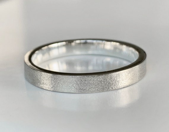 Argentium Silver Sandstone Ring Recycled Silver Unisex Ring - Etsy