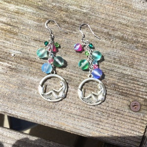 Mermaid glass earrings