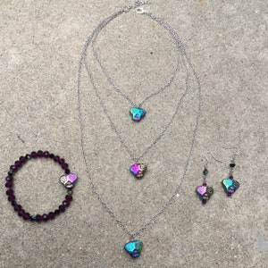 3 Stufen Sugar Skull Schmuckset