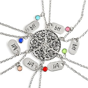 Best Friend Necklace Pizza Necklace Food Necklace Bff Etsy