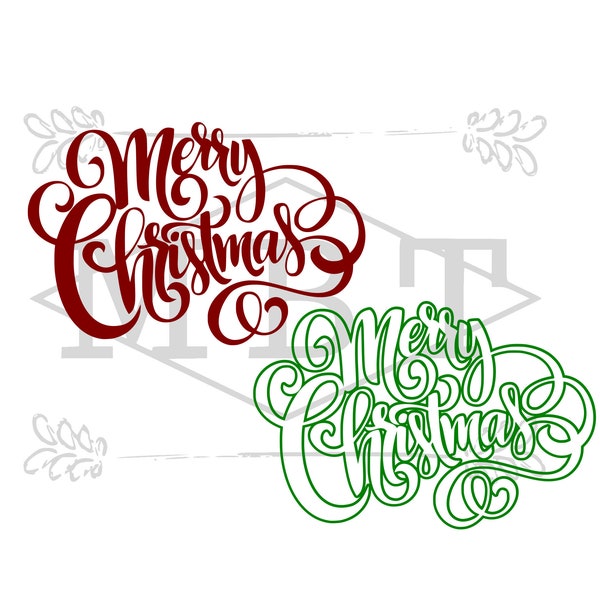 INSTANT DOWNLOAD Merry Christmas Svg Png - Happy Holidays Shirt Mug Design - Swirly Christmas - Santa - Holly Jolly Holidays - Two Designs