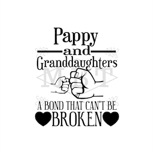 INSTANT DOWNLOAD Pappy and Granddaughters Svg Png Cut File for Cricut Projects Silhouette Cameo Brother Vinyl Tshirt Mug and Tumbler DIY
