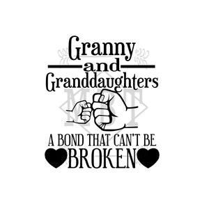 INSTANT DOWNLOAD svg; granny and granddaughters; grandma; gigi; grammy; nana; mimi; grandchildren; cricut projects; diy