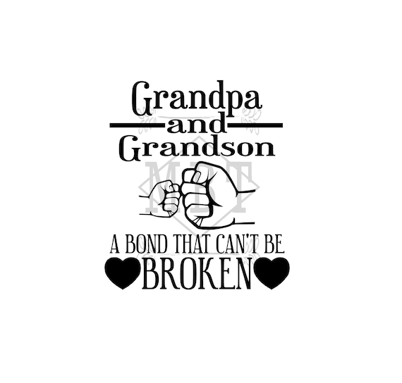INSTANT DOWNLOAD Grandpa and Grandson Svg Png and Pdf File