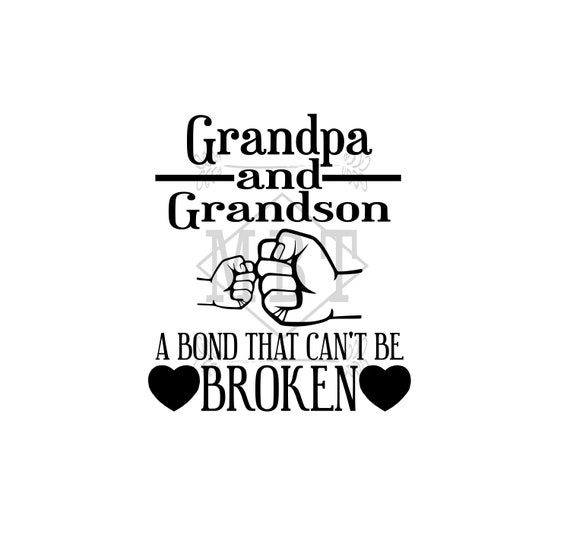 INSTANT DOWNLOAD Grandpa and Grandson Svg Png and Pdf File