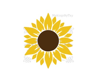 INSTANT DOWNLOAD Sunflower Design Basic Sunflowers for Tumblers Shirts Coffee Mugs Sublimation and Cut File Svg Png Cricut Projects
