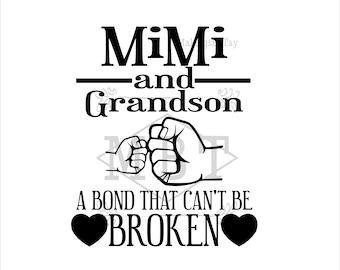INSTANT DOWNLOAD svg; mimi and grandson; gigi; nana; grandma; grandkids; family; love; fist bump svg; cricut projects