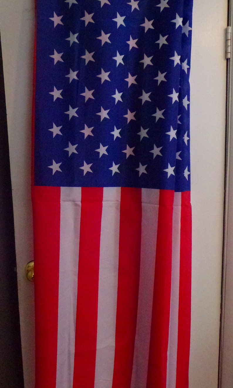4 flags in all perfect for celebrations American Flag fabric 64 long each flag 21.5 wide