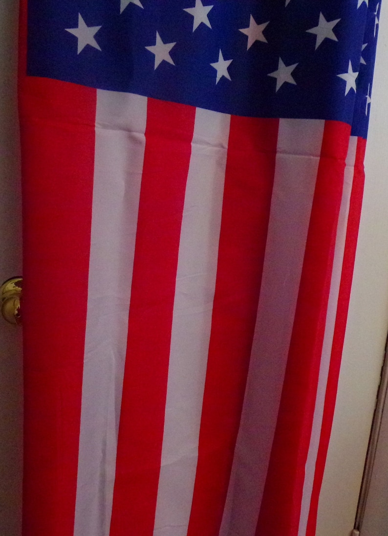 4 flags in all perfect for celebrations American Flag fabric 64 long each flag 21.5 wide