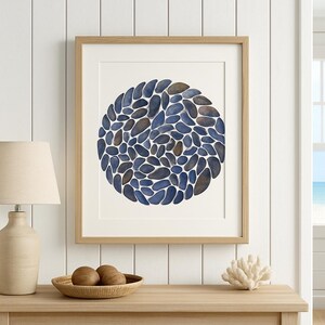 Coastal Mussel Shell Art Print | Digital Download | Minimalist Ocean Wall Art | Nautical Nature Decor | Printable Sea Shell Poster |