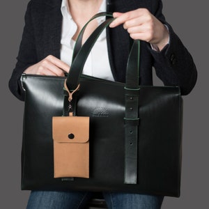 Black Leather Bag, Handmade Leather Bag, Women Leather Bag, Men Bag, Messenger Bag, Black Leather Tote