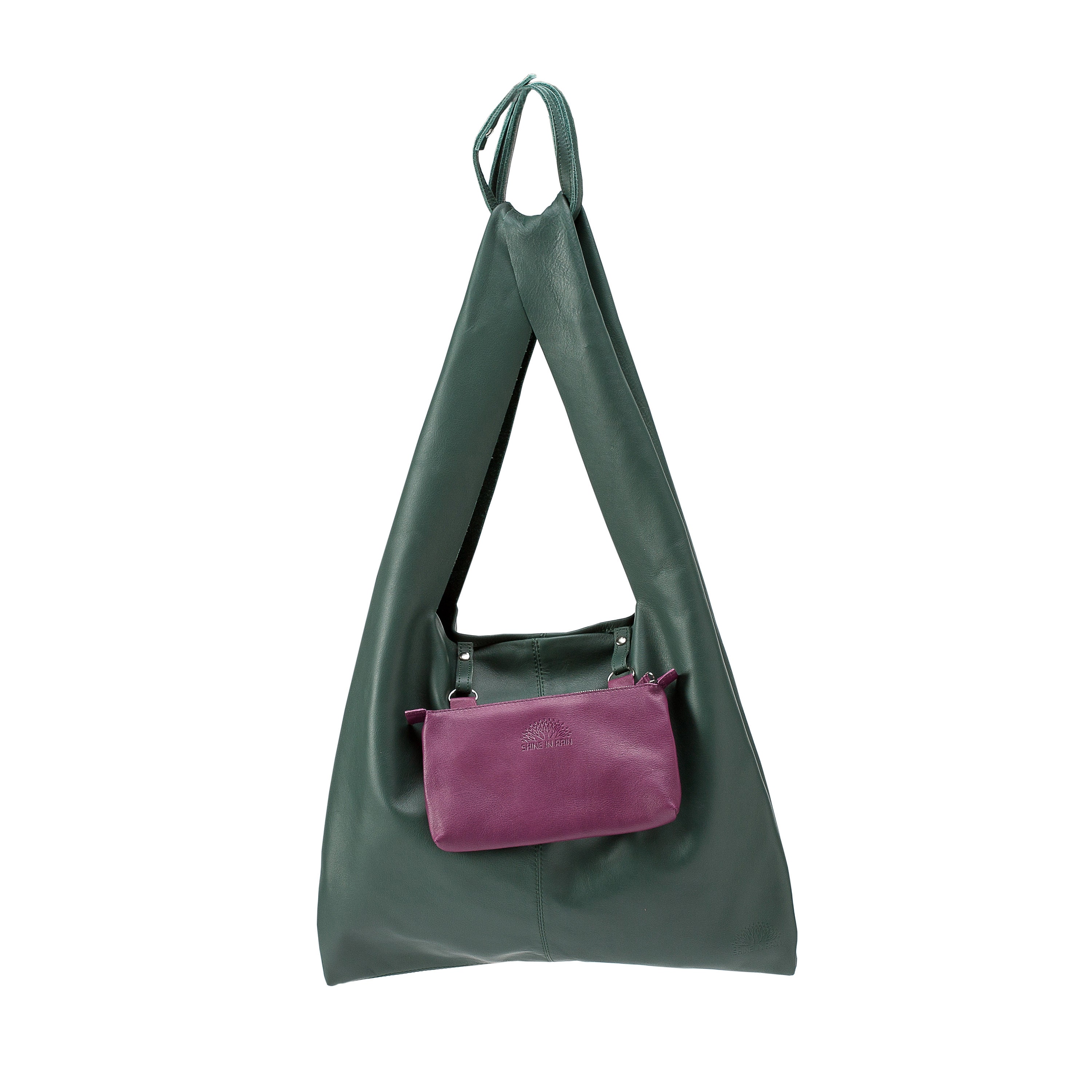 【Anyone more】Shoe Leather String Shoulder Bag The Line | Leather Shoulder Bag - Minor History