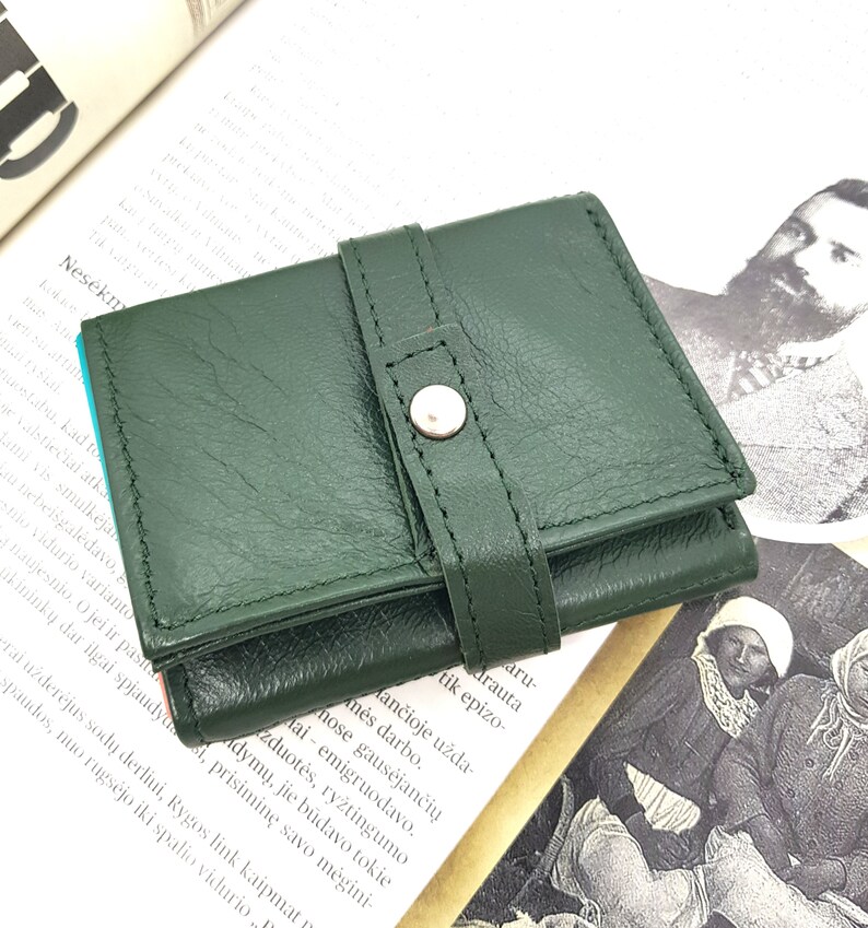 Gift for Traveler, Traveler's Wallet, Navy Cardholder, Unisex Leather