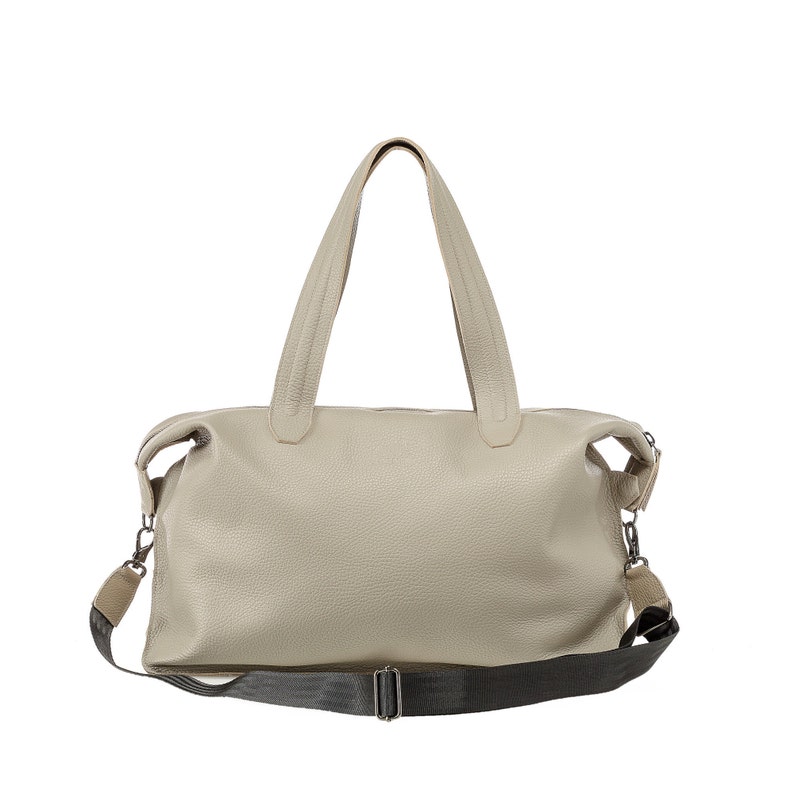 Leather Weekender Bag for Woman, XXL Leather Bag, Lightweight Leather Holdall Etsy