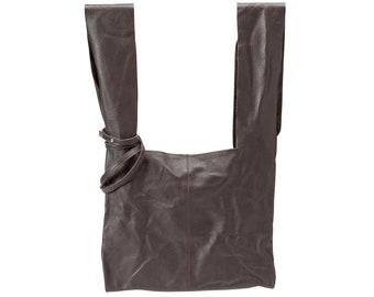 Soft Leather Crossbody Bag, Shopper Bag, Shoulder Bag, Leather Purse,  2in1 Leather Bag