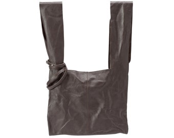 Weiche Leder Crossbody Tasche, Shopper Tasche, Schultertasche, Leder Geldbörse, 2in1 Ledertasche