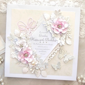 Carte d'anniversaire personnalisée de luxe faite main, Carte d'anniversaire de luxe, Carte de luxe, Carte d'anniversaire, Carte d'anniversaire faite main, Carte d'anniversaire dans un coffret
