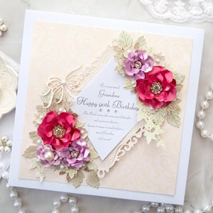 Carte d'anniversaire personnalisée de luxe faite main, Carte d'anniversaire de luxe, Carte de luxe, Carte d'anniversaire, Carte d'anniversaire faite main, Carte d'anniversaire dans un coffret