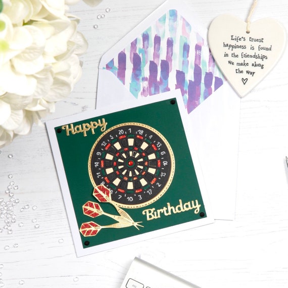 Handmade birthday cards darts birthday card birthday cards Etsy
