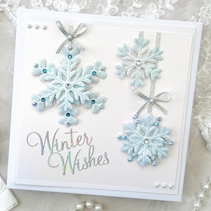 Carte de Noël faite main de luxe, Carte de Noël personnalisée, Carte de Noël dans un coffret, Cartes de Noël, Cartes de Noël pour elle, Cartes faites main