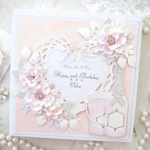 Carte d'anniversaire personnalisée de luxe faite main, Carte d'anniversaire de luxe, Carte de luxe, Carte d'anniversaire, Carte d'anniversaire faite main, Carte d'anniversaire dans un coffret