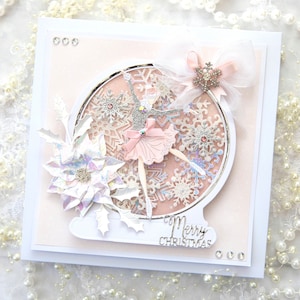 Carte de Noël faite main de luxe, Carte de Noël personnalisée, Carte de Noël dans un coffret, Cartes de Noël, Cartes de Noël pour elle, Cartes faites main