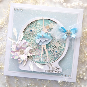Carte de Noël faite main de luxe, Carte de Noël personnalisée, Carte de Noël dans un coffret, Cartes de Noël, Cartes de Noël pour elle, Cartes faites main