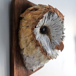 Recycled art barn owl image 3