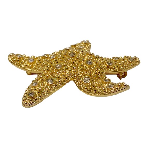 Vintage Swarovski Crystal Starfish Retired Brooch… - image 4