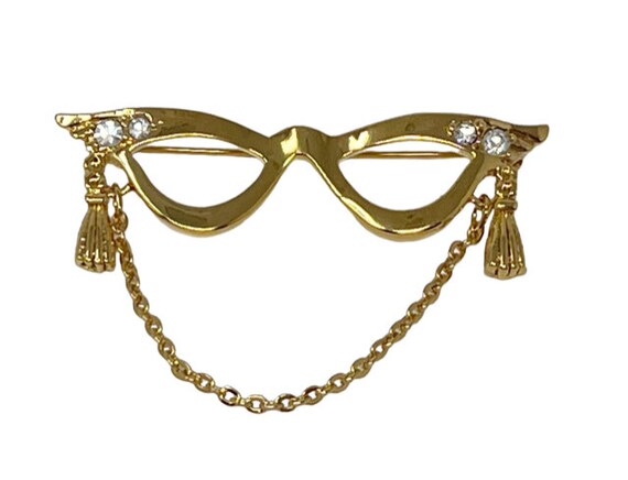 Eyeglass brooch on sale