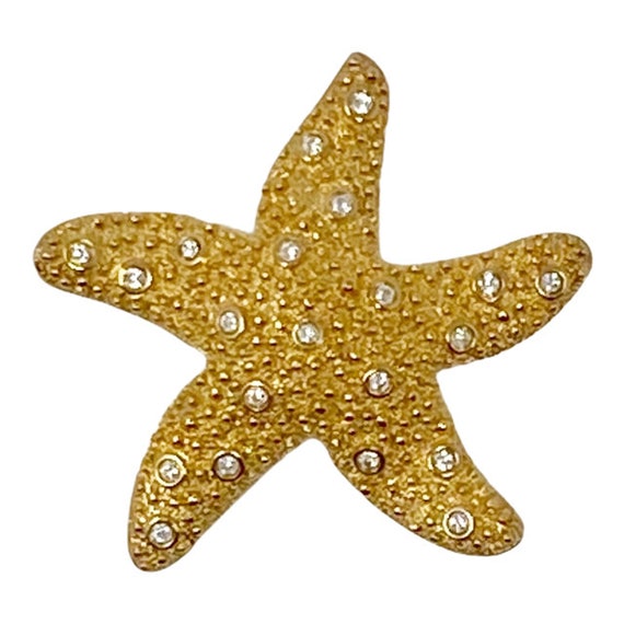 Vintage Swarovski Crystal Starfish Retired Brooch… - image 3